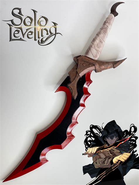 Solo Leveling Knight Slayer Prop Dagger, Anime, Manhwa, Cosplay, 3d ...
