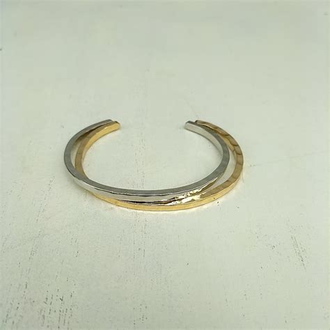 【ラスト1セット/定番】新品/STUDIOUS扱ファクトタムFACTOTUM/デッドストック/真鍮/光沢/メッキ/バングル/ブレス/2本/金 ...