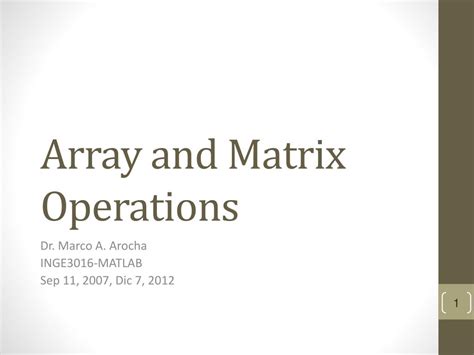 2D Array Operations 的图像结果
