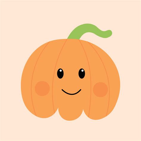 Cute cartoon flat drawing pumpkin for spooky Halloween party design and ...