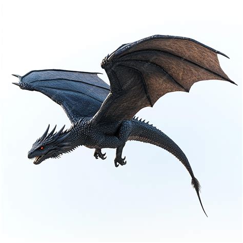 A dragon with a dragon head and wings on a white background | Premium ...