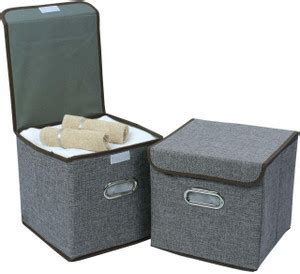 IVAR Jute Foldable Cube Square Storage Bin Basket for Office, Home Grey ...