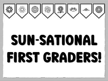 SUN-SATIONAL FIRST GRADERS! Sunflower Bulletin Board Kit, Ready to ...