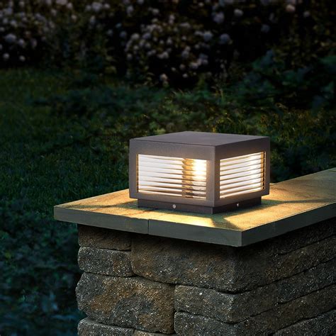 MVBT Post Light, 9.8" Outdoor Fence Cap Deck Lights Modern Pillar Lamp ...