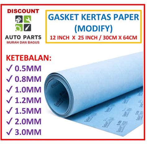 GASKET KERTAS PAPER (MODIFY) - SATU GULUNG 12 INCH X 25 INCH - 30CM X ...