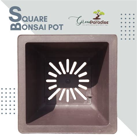 Green Paradise® Bonsai Pots Plastic Bonsai Training Pots (Square )(pur ...