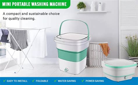Ziria Mini Folding Washing Machine Portable,Foldable Compact Ultrasonic ...