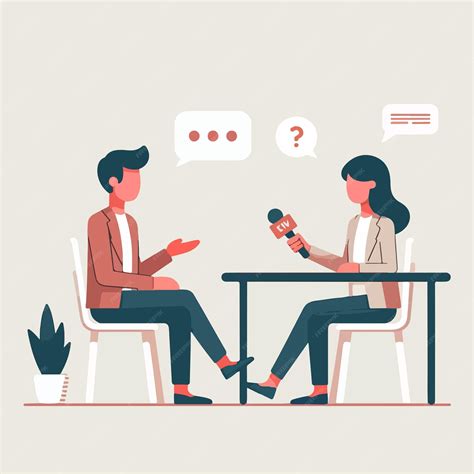 Premium Vector | Characters of people being interviewed with a simple and minimalist flat design ...