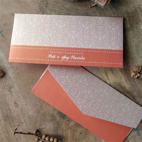 Pretty Peach Damask Set of Money Envelopes – Cuckoo & Crow