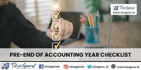 Pre-End of Accounting Year Checklist