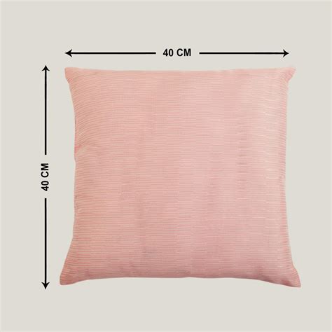 Buy Spinel Textured Pink Filled Cushion- Set of 3- 40 x 40 cm from Home ...