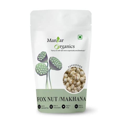 ManHar Organics Makhana (Lotus Seeds) 1KG | Fox Nuts Phool Makhana ...