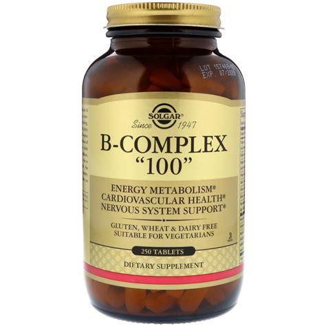 Solgar, B-Complex “100”, 250 Tablets - Byclue