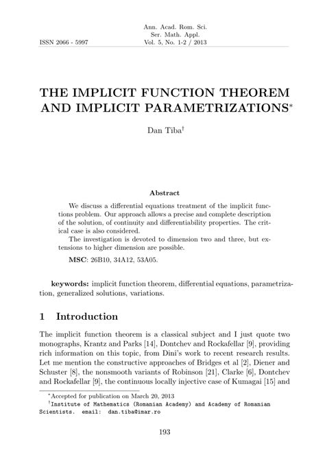 Image result for Implicit Function Theorem