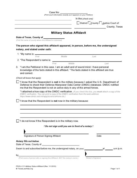 30 Army Sworn Statements (DA Form 2823) - TemplateArchive