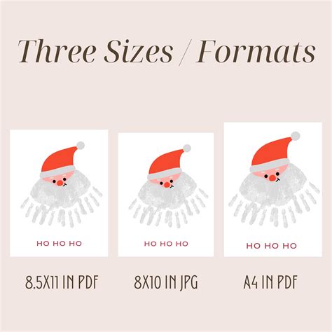 Santa Claus Handprint Craft, Christmas Handprint, Happy Holidays ...