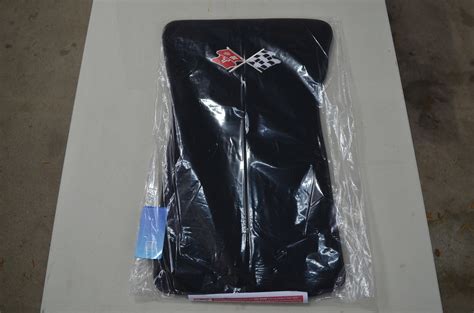 1969 -1975 C3 Corvette Floor Mats – BLACK – Crossed Flags Logo – Cut ...