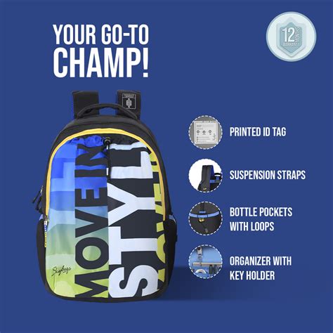 Skybags Squad Nxt 05 School Backpack Black