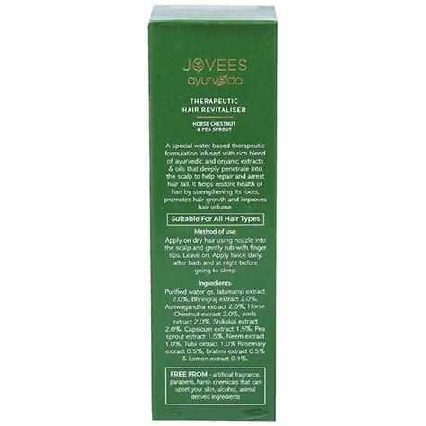 Jovees Ayurveda Therapeutic Hair Revitaliser Horse Chestnut & Pea Spro ...