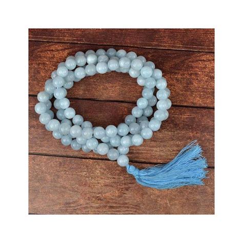 Buy Online Aquamarine Round Beads Mala for Men and Women in India | USA ...