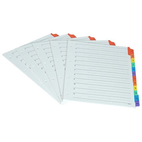 Index File Divider 1 to 12 ( Pack Of 5 ) – Mahavir Industries