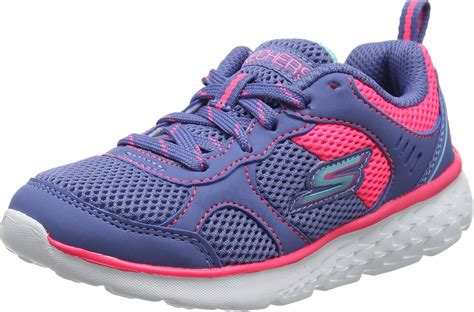 Skechers Girl's Go Run 400 Blue/Neon Pink Sneakers-5 UK (38 EU) (6 Kids ...