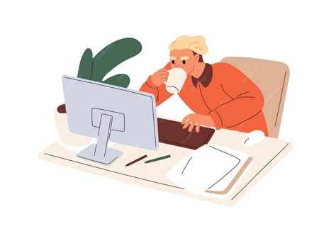 Premium Vector | Busy employee overloaded with work. office worker hurrying for deadline in ...