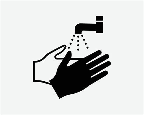 Wash My Hands Clipart Bw