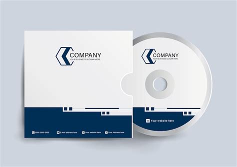 Modern technology cd cover template design | Premium Vector