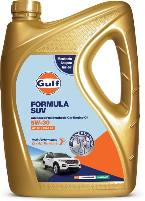 GULF FORMULA SUV 5W-30 - [3.5 L] Fully Synthetic API SP and ACEA C2 Car ...