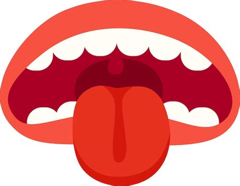Uma ilustração em close-up de uma boca aberta mostrando dentes, língua ...