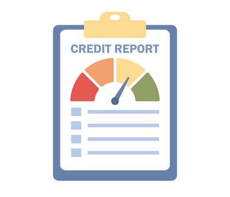 Credit report icon. Personal credit score information. Speedometer sign ...