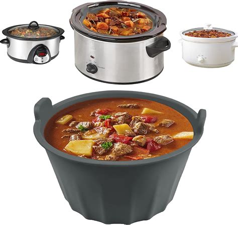 Amazon.com: Kilrygh 4QT Slow Cooker Liners, Silicone Crock Pot Liners ...