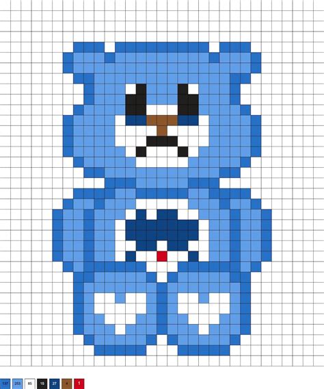 Robot Pixel Art Grid