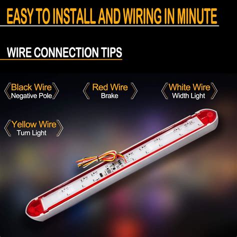 Buy DAYMAKER Trailer Tail Light Bar - 17” Inch Trailer Light Bar Sealed ...