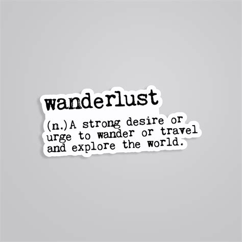 Wanderlust Definition Sticker - Embrace the Call of Adventure with Style