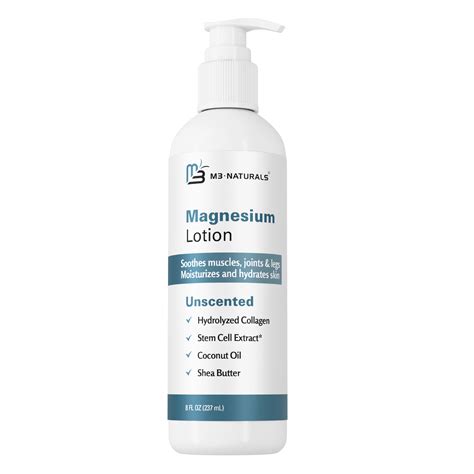 M3 Naturals Magnesium Lotion, 8 Fl Oz | Ease Muscle Cramps, Calm Restless Legs, Promote Restful ...