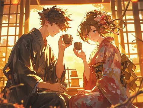 Anime cafe couple Images - Free Download on Freepik