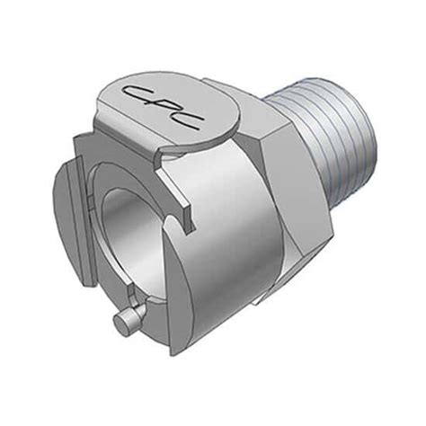 CPC (Colder) LCD Quick-Disconnect Fitting, Threaded Body, Chrome-Plated ...