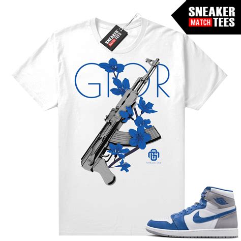 Jordan 1 True Blue shirts Sneaker Match Gior AK Roses | True Blue Sneaker tees