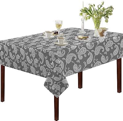 Buy Oasis Home Collection Cotton Yarn Dyed Table Cloth - Grey Diamond ...