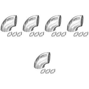 Veemoon 20pcs Handrail Elbows Railing Fittings for Staircases and ...