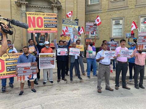 Protest held in Canada against University Of Toronto over anti-Hindu ...