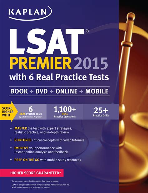 Kaplan LSAT Premier 2015 with 6 Real Practice Tests: Book + DVD ...