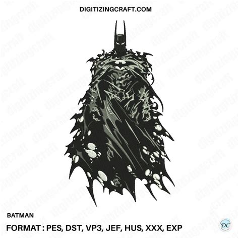 Batman Embroidery Design - DST PES JEF EXP Files – Digitizing Craft