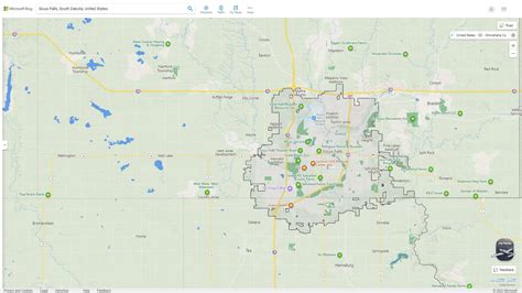 Sioux Falls, South Dakota Map