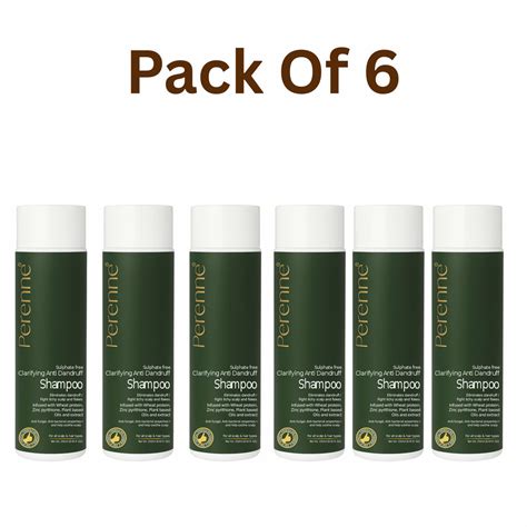Pack Of 6 Sulphate Free Clarifying Anti Dandruff Shampoo (250ml x 6 ...