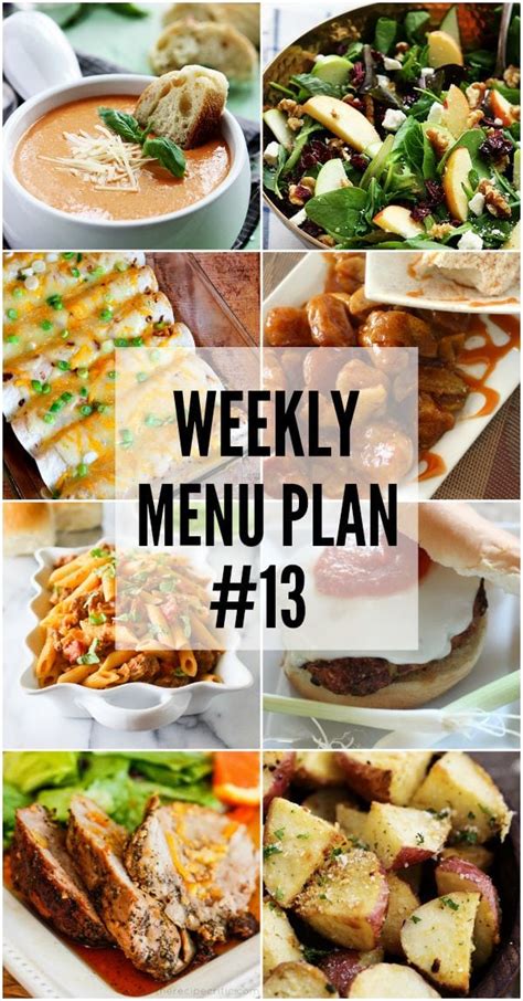 Weekly Menu Plan 的图像结果