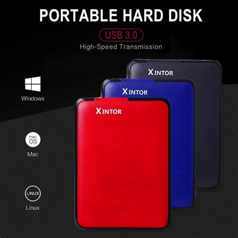 XINTOR Portable External Hard Drive USB3.0 SATA HDD Storage for PC, Mac ...