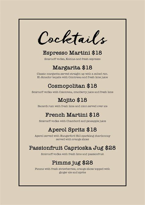 Menu at Cams Wharf Tavern cafe, Cams Wharf